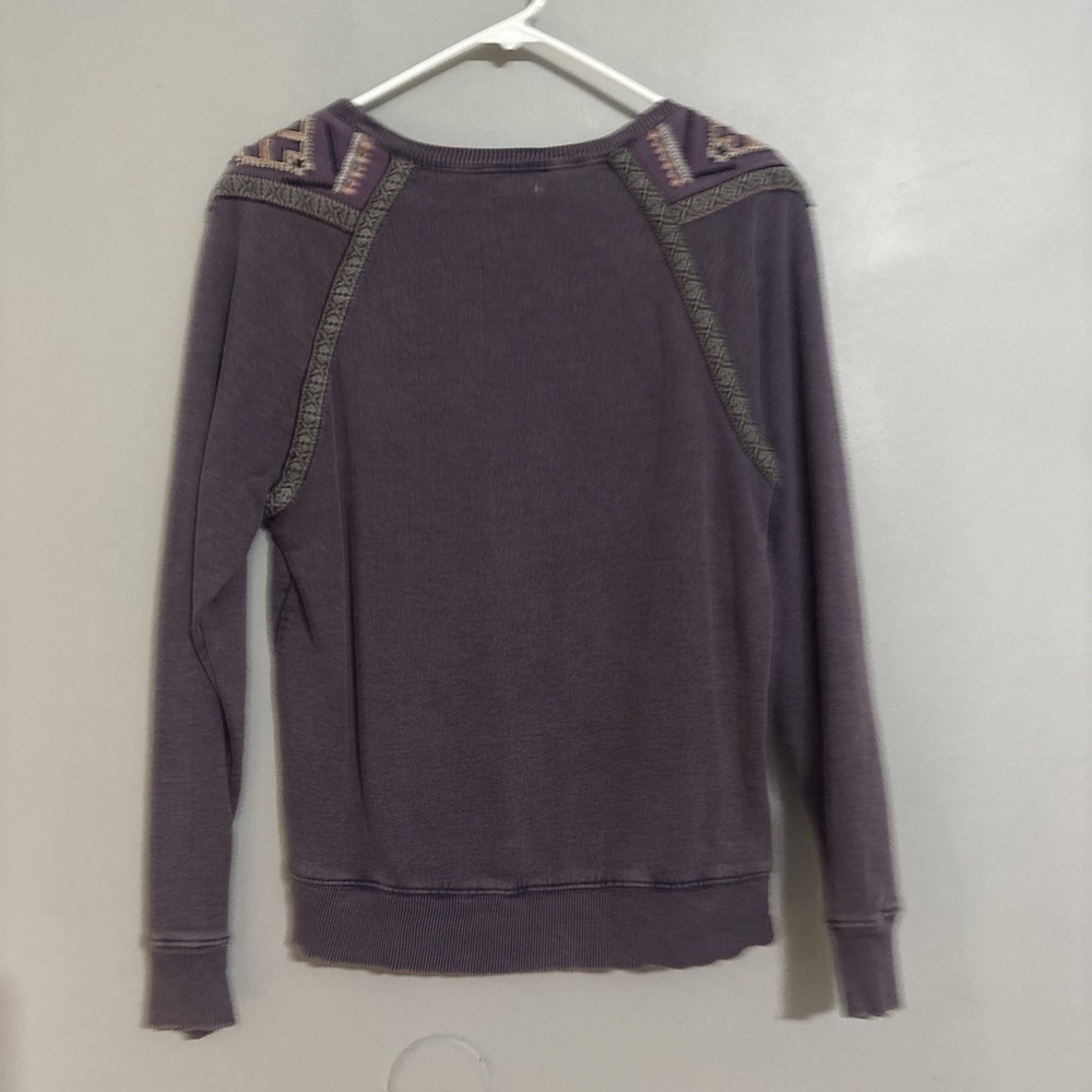 ECOTE | URBAN OUTFITTERS | Distress Washed Embroidered Studded Boho Sweatshirt S - Picture 8 of 8